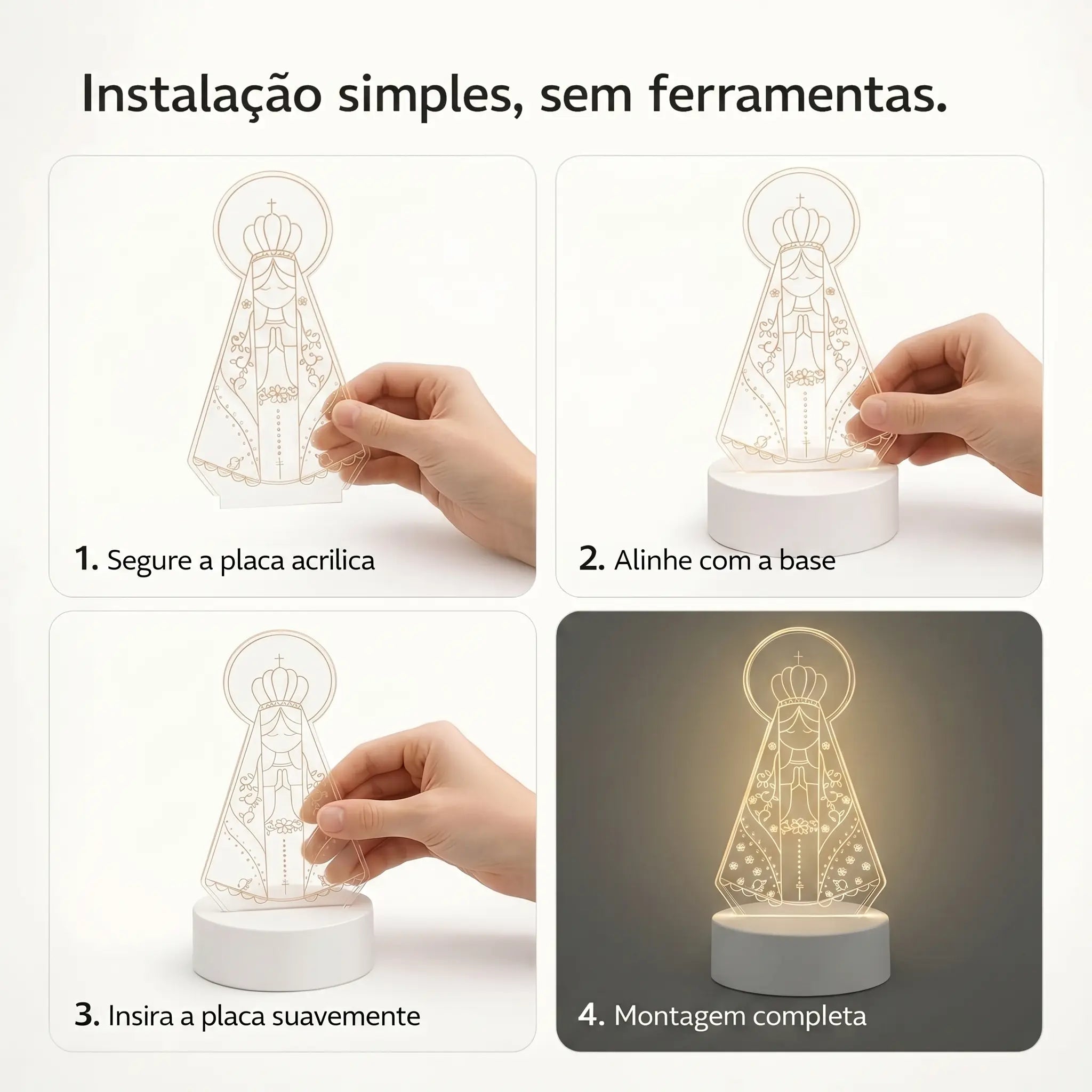 Luminária Nossa Senhora Aparecida 3D