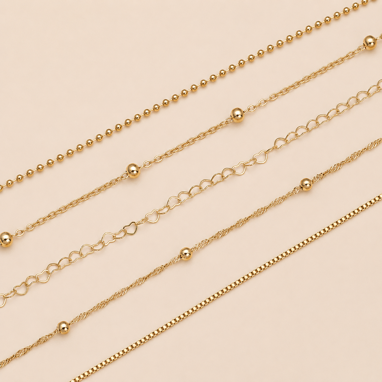 Kit Pulseiras Aura do Coração — 5 Peças