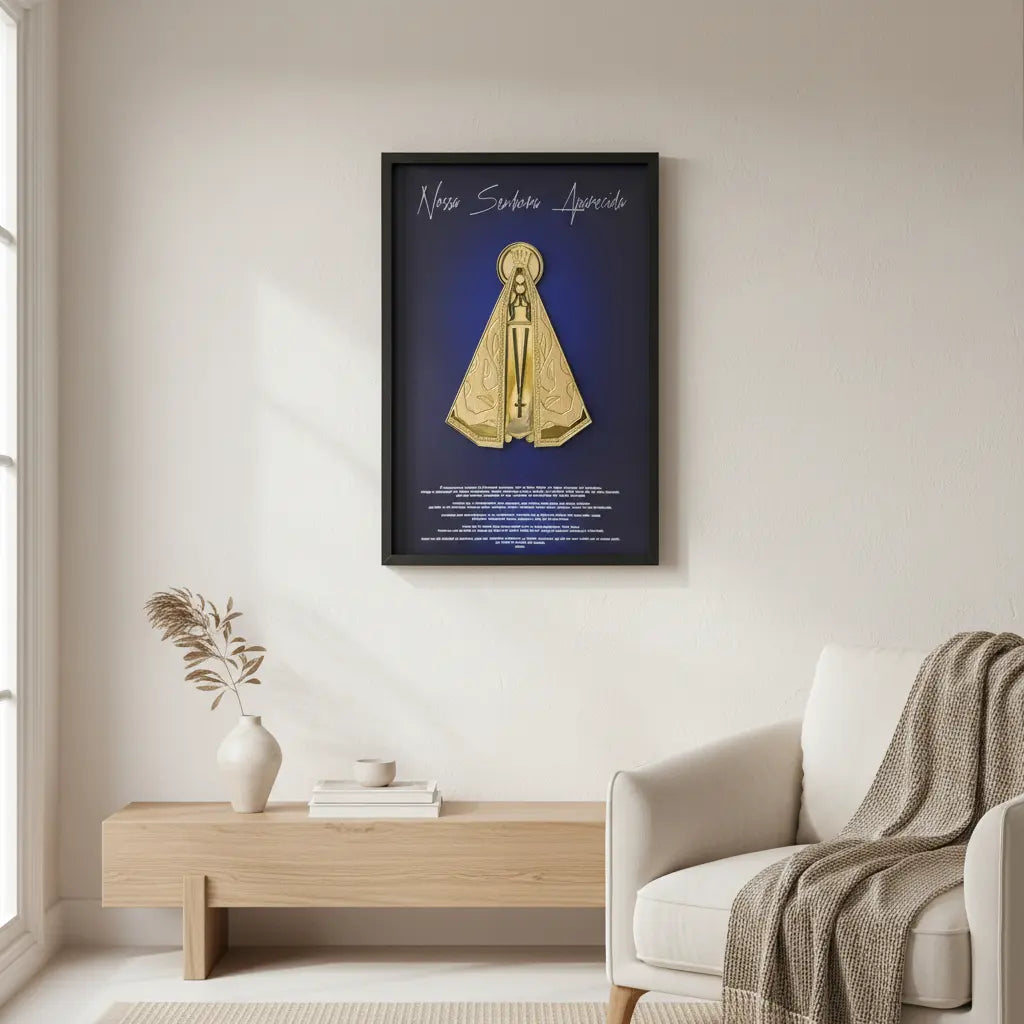 Quadro Nossa Senhora Aparecida 3D
